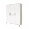 Faktum FLIP White & Oak - 3 osztású szekrény 