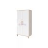 Faktum FLIP White & Oak - 2 osztású szekrény 