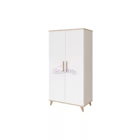 Faktum FLIP White & Oak - 2 osztású szekrény 