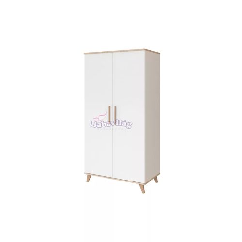 Faktum FLIP White & Oak - 2 osztású szekrény 