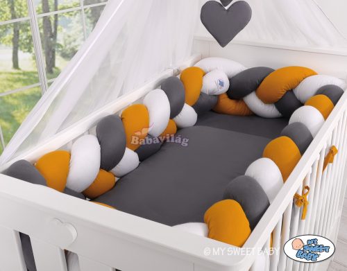 Fonott rácsvédő 360-as fehér-mustár-antracit