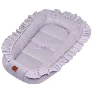 Babafészek fodorral velvet - Grey