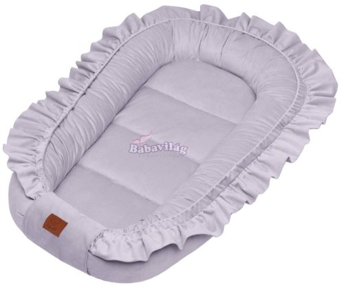 Babafészek fodorral velvet - Grey