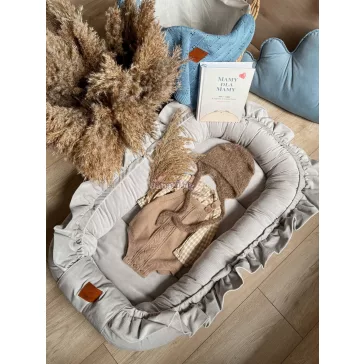 Babafészek fodorral velvet - Grey