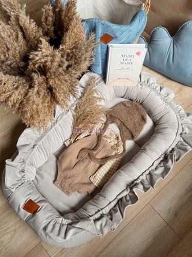 Babafészek fodorral velvet - Grey