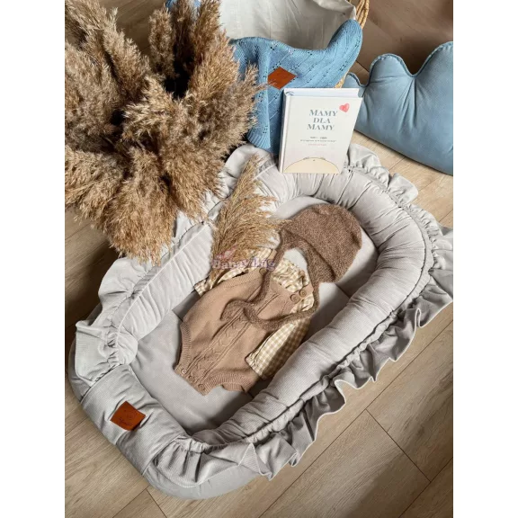 Babafészek fodorral velvet - Grey