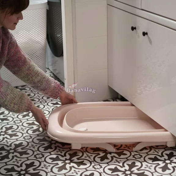 Összecsukható fürdőkád babáknak hőmérővel, állvánnyal