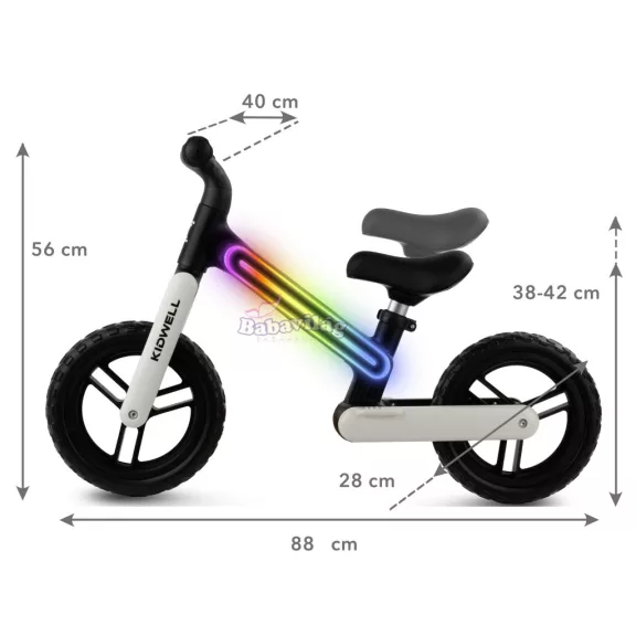 Kidwell Suno led futóbicikli fekete - fehér