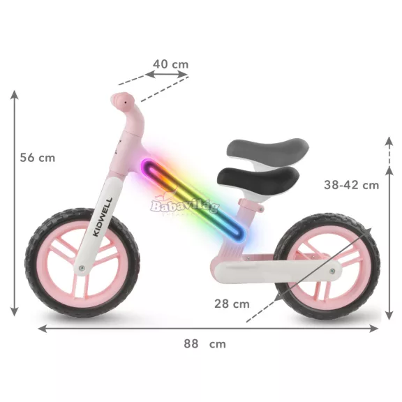 Kidwell Suno led futóbicikli pink Kidwell Suno led futóbicikli pink