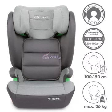   Kidwell Weston Isofix gyerekülés I-Size 100-150cm (15-36kg) szürke 