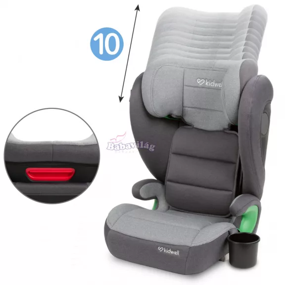 Kidwell Weston Isofix gyerekülés I-Size 100-150cm (15-36kg) szürke 