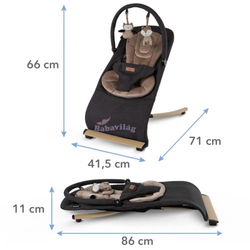 Kidwell RUBI pihenőszék - fekete/ barna