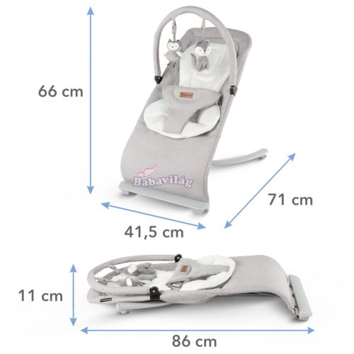 Kidwell RUBI pihenőszék - szürke/fehér