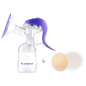   Lansinoh 2 fázisú kézi mellszívó Soothies regeneráló mellpárnával szettben