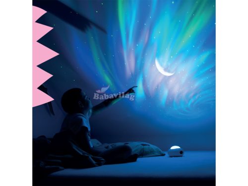 Beltéri dekorációs LED projektor - Galaxys, RGBW, távirányítóval, akkumulátorral, fehér