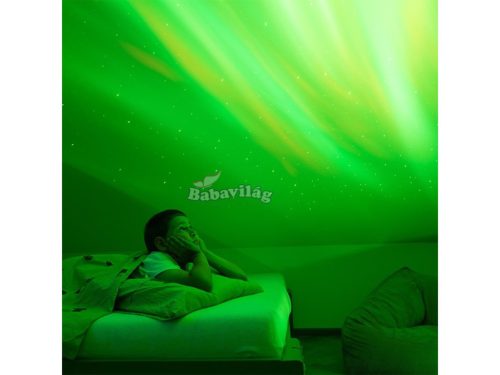 Beltéri dekorációs LED projektor - Galaxys, RGBW, távirányítóval, akkumulátorral, fehér