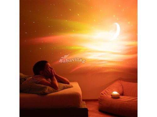 Beltéri dekorációs LED projektor - Galaxys, RGBW, távirányítóval, akkumulátorral, fehér