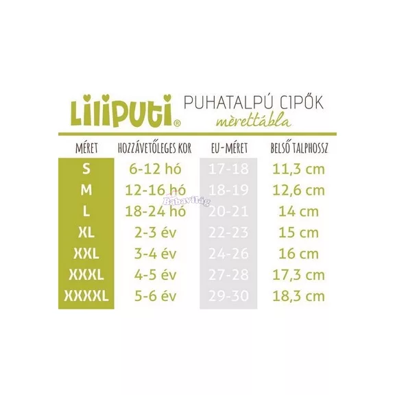  Liliputi® Tappancsos Cipő Jumbo
