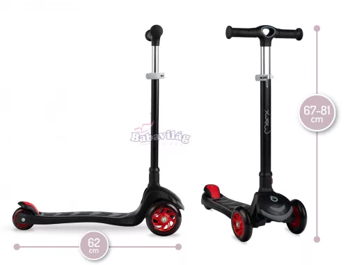MoMi Vivio 3 kerekű roller - fekete