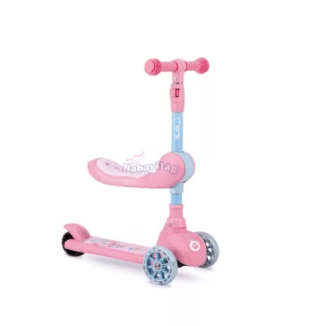 Momi Kiuru 2in1 roller és futóbicikli pink