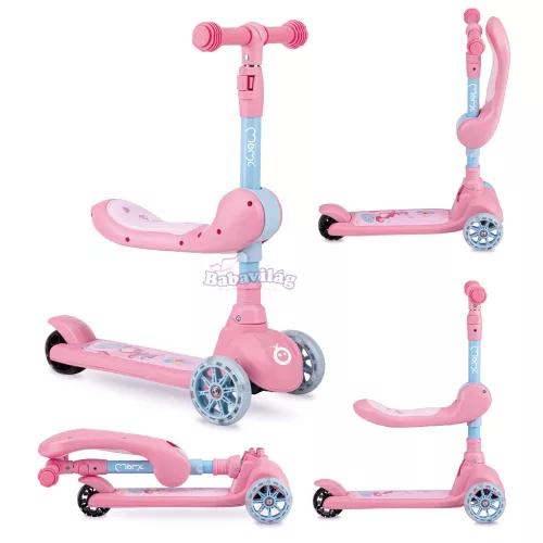 Momi Kiuru 2in1 roller és futóbicikli pink