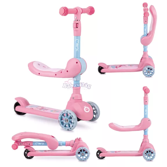 Momi Kiuru 2in1 roller és futóbicikli pink