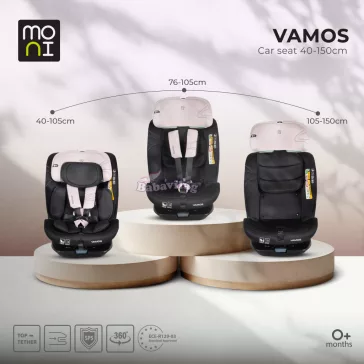   MONI VAMOS 360 fokban forgatható gyerekülés 40-150cm szürke