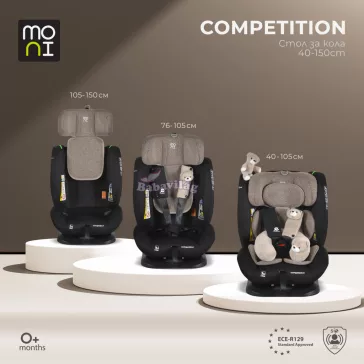 Moni COMPETITION dönthető autós ülés 40-150cm bézs