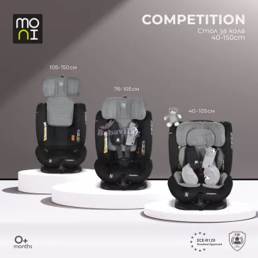 Moni COMPETITION dönthető autós ülés 40-150cm szürke