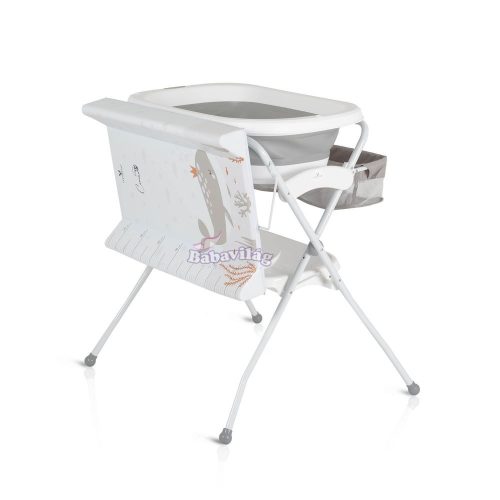 COMO összecsukható kád állvánnyal és pelenkázóval SZÜRKE 