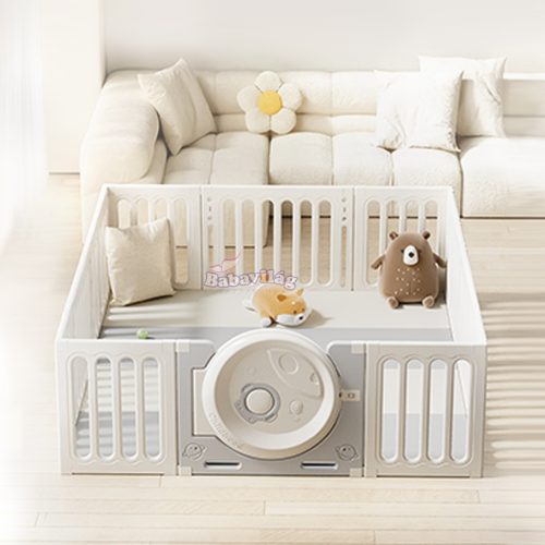 MONI Cubby Land óriás kerítés, karám játszószőnyeggel és 50 db színes labdával 