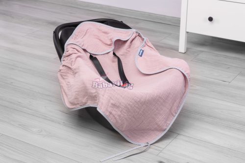 Hordozóba köthető muszlin takaró pink