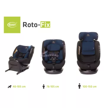   4Baby Roto-fix i-Size 360 40-150cm biztonsági gyerekülés-Navy blue