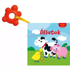 Textil könyv rágókával - Állatok 