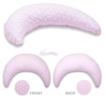 Félhold párna pink