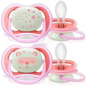   Philips AVENT játszócumi ultra air éjszakai 6-18hó lányos 2db-os