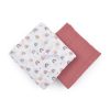 Bambusz muszlin 2db-os szett Misty Rose Rainbow 120 x 120 cm