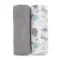 Bambusz muszlin 2db-os szett Misty Grey Planes, 120 x 120 cm
