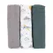 PETITE&MARS Bambusz muszlin 3db-os pelenka szett Moussy Grey Planes, 68 x 68 cm