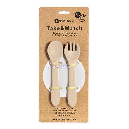 PETITE&MARS Szilikon evőeszközök TAKE&MATCH Desert Sand 6m+