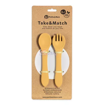   PETITE&MARS Szilikon evőeszközök TAKE&MATCH Intense Ochre 6m+