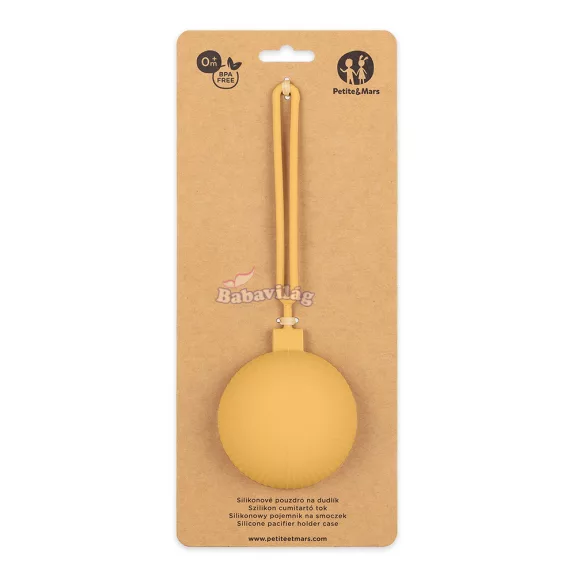 PETITE&MARS  Szilikon cumitartó tok Intense Ochre 0m+