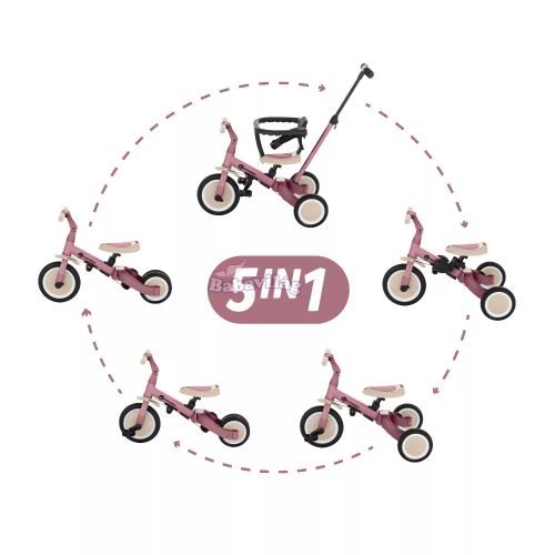 PETITE&MARS Multifunkciós tricikli 5in1 Turbo Pink