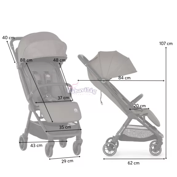 PETITE&MARS Sport babakocsi Zip Creamy Cocoa
