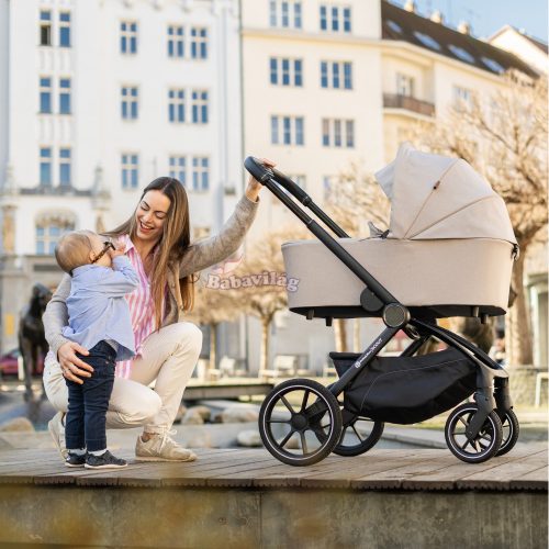 PETITE&MARS SCOUT 3in1 babakocsi összecsukható mózes - Cappuccino Cream