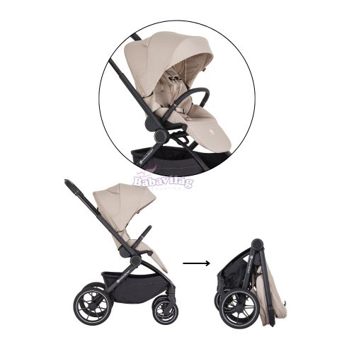 PETITE&MARS SCOUT 3in1 babakocsi összecsukható mózes - Cappuccino Cream