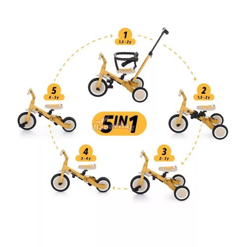 PETITE&MARS Multifunkciós tricikli 5in1 Turbo Desert Sand