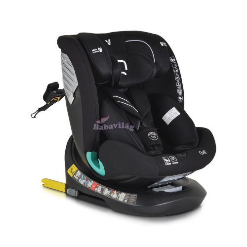 Cangaroo Quill I-Size 360°-ban forgatható ISOFIX gyermekülés (40-150 cm) - Black