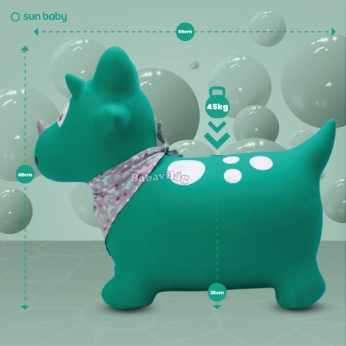 Ugráló dinó zöld sállal