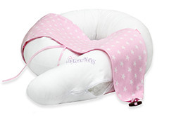 Formázható kismama párna csillag/pöttyös pink